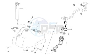 Scarabeo 250 Light e3 drawing Fuel Tank