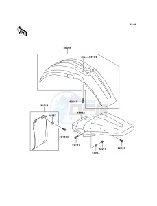 KX85 / KX85 II KX85B6F EU drawing Fenders