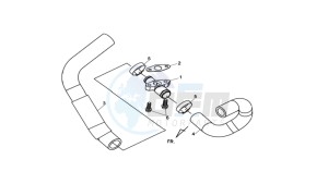 MAXSYM 400 EFI drawing RADIATOR HOSE