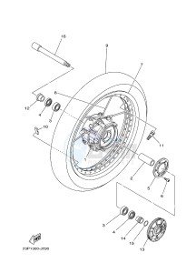 XT1200Z SUPER TENERE ABS (BP83) drawing FRONT WHEEL