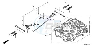 VFR800XD CrossRunner - VFR800X UK - (E) drawing THROTTLE BODY (COMPONENT PARTS)