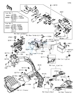 Z1000SX_ABS ZX1000MEF FR GB XX (EU ME A(FRICA) drawing Chassis Electrical Equipment