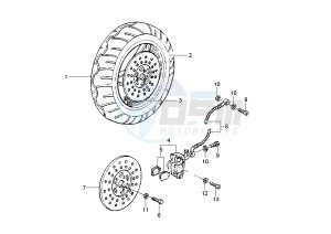 Zip 50 4T drawing Front wheel