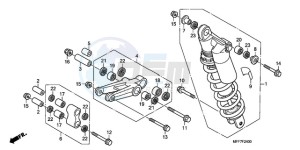 XL700VA9 UK - (E / ABS MKH) drawing REAR CUSHION