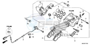 VFR1200XDC drawing REAR BRAKE CALIPER