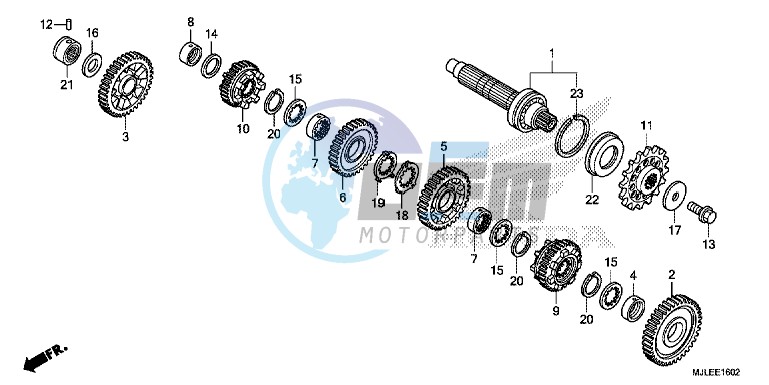 TRANSMISSION (COUNTERSHAFT) ( NC700SD/ 750SD)