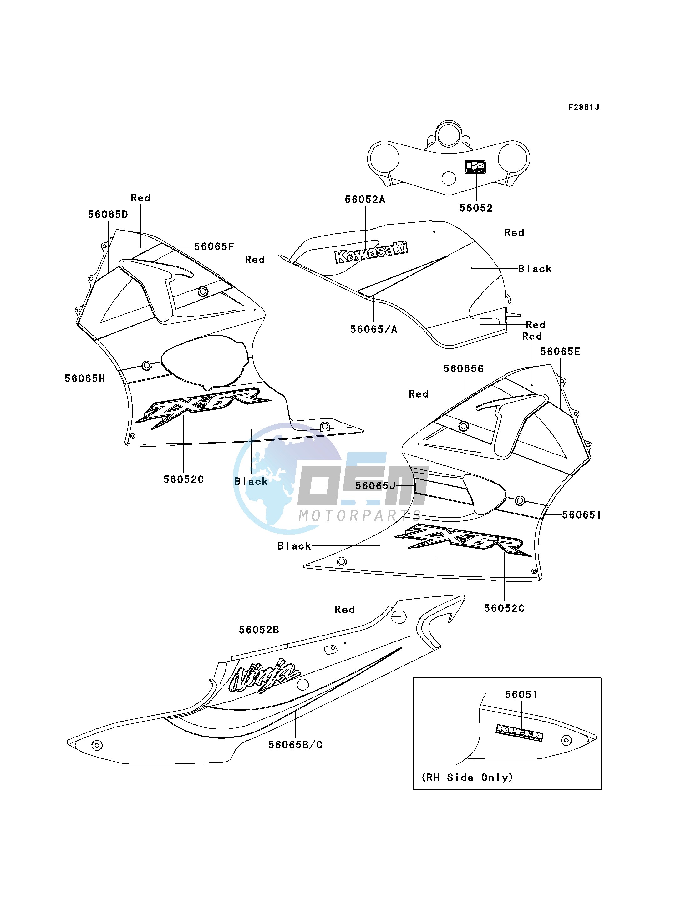 DECALS-- RED_BLACK- --- CA,US- --- ZX600-J3- -