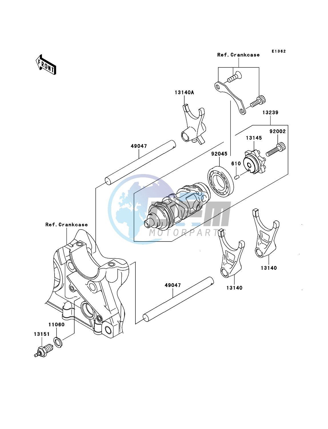 Gear Change Drum/Shift Fork(s)