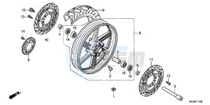 CBF1000FAC drawing FRONT WHEEL