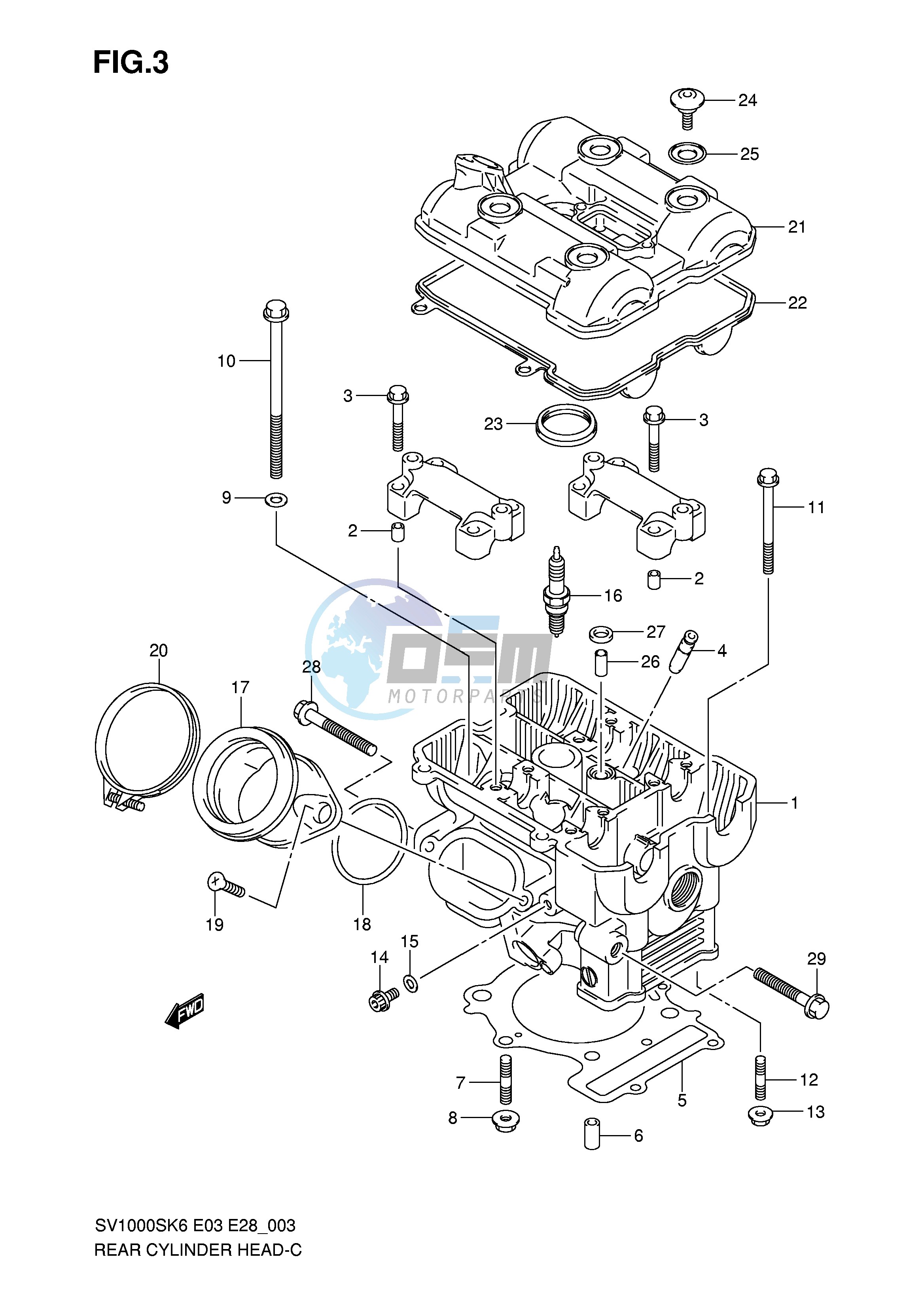 REAR CYLINDER HEAD