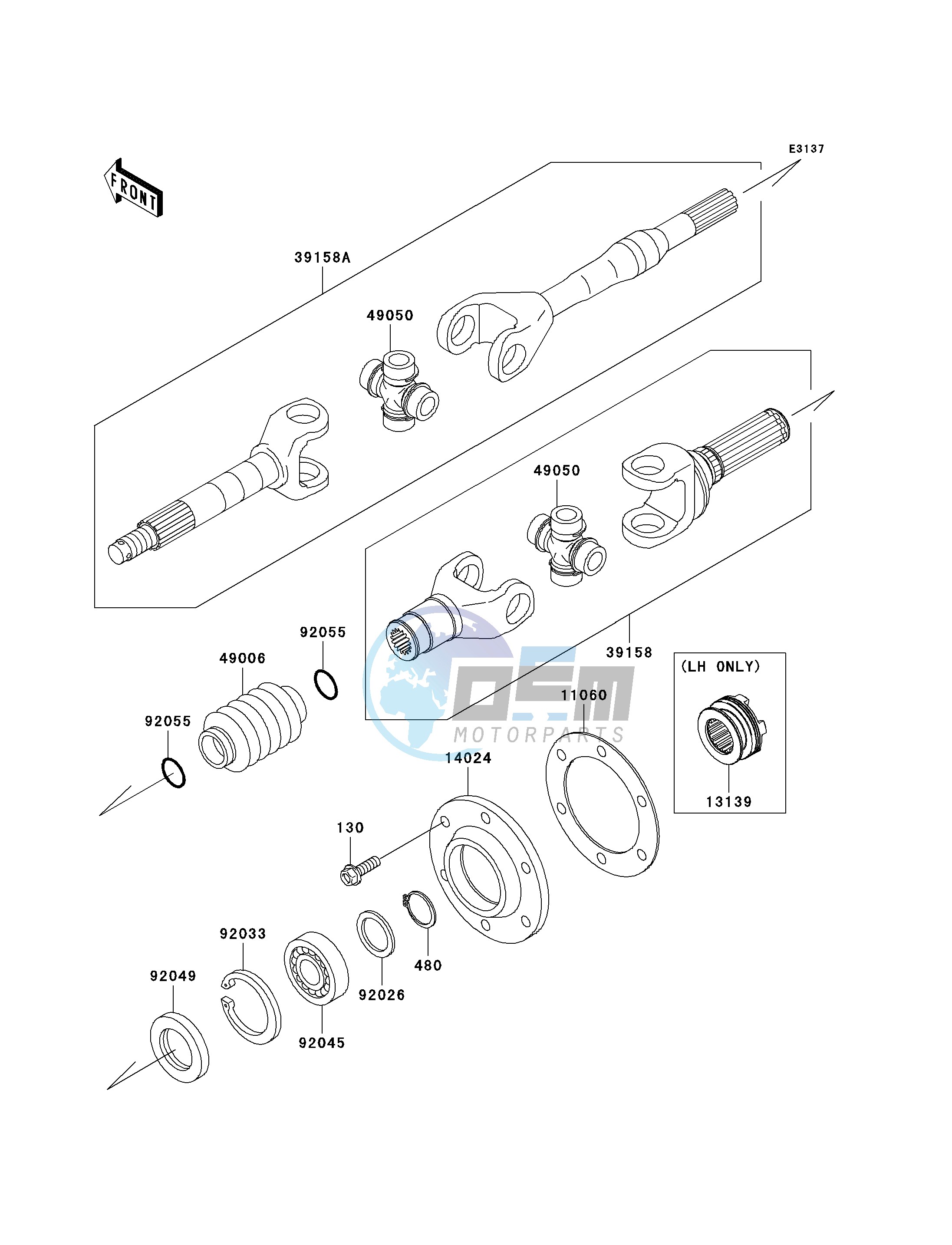 DRIVE SHAFT-REAR