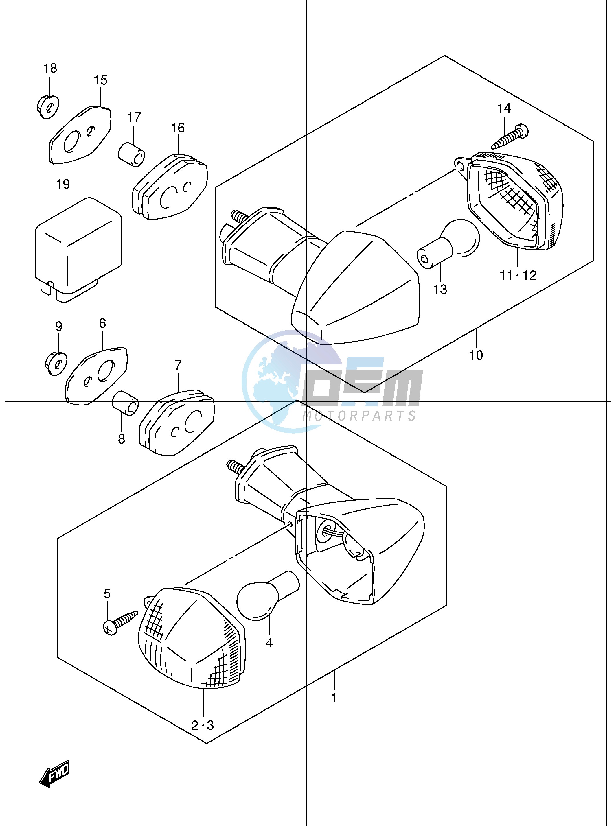 TURN SIGNAL LAMP (GSF1200K1 K2 K3 K4 ZK4 K5 ZK5)