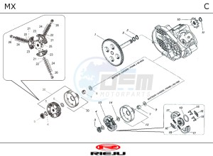 RR-50-SPORT-ORANGE drawing ENGINE  CLUTCH