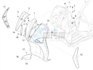 LIBERTY 125 4T E4 POSTE (EMEA) drawing Front shield