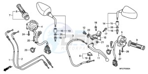 CB600F9 Spain - (SP) drawing HANDLE LEVER/SWITCH/ CABLE