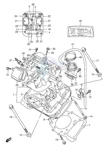 VX800 (E4) drawing CYLINDER HEAD (FRONT)