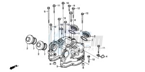 NX650 500 DOMINATOR drawing CYLINDER HEAD COVER