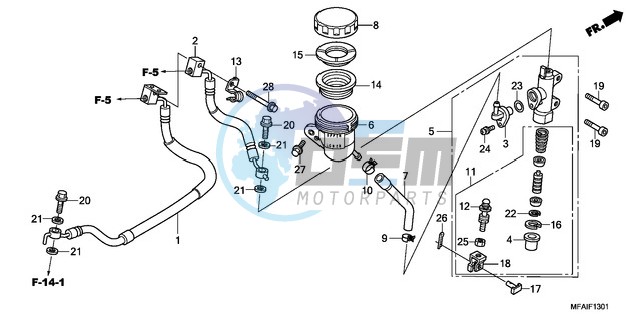 REAR BRAKE MASTER CYLINDER (CBF1000A/T/S)