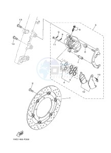 YZF-R3 YZF-R3A 321 R3 (B023 B024) drawing FRONT BRAKE CALIPER