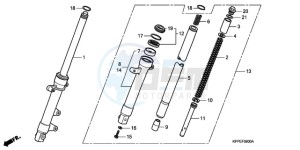 CBR125RWA Germany - (G / BLA) drawing FRONT FORK