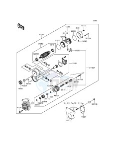 MULE PRO-DXT KAF1000BGF EU drawing Starter Motor