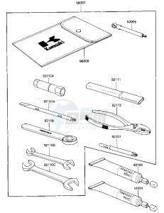 ZX 600 A [NINJA 600] (A3) [NINJA 600] drawing OWNER TOOLS