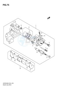 GSF650 (E2) Bandit drawing REAR CALIPER (GSF650K9 SK9 SUK9 UK9 L0 SL0 SUL0 UL0)