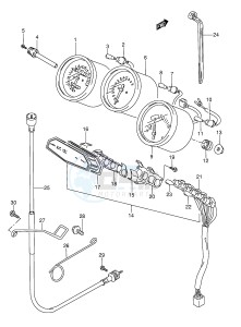 GSX600F (E2) Katana drawing SPEEDOMETER (MODEL T)