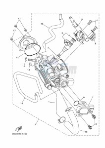 YFZ450R (BKDD) drawing THROTTLE BODY ASSY 1