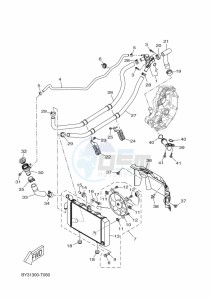 CZD300P-AB XMAX 300 POLICE (BGS4) drawing RADIATOR & HOSE