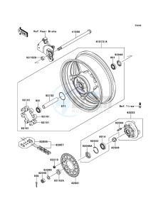 Z750 ABS ZR750MBF FR GB XX (EU ME A(FRICA) drawing Rear Hub