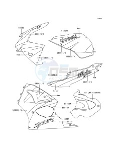 ZX 600 G [NINJA ZX-6R] (G1-G2) [NINJA ZX-6R] drawing DECALS-- RED_GRAY- -