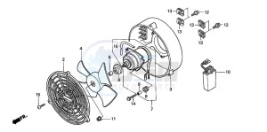 TRX350TE FOURTRAX 350 ES drawing COOLING FAN KIT (TRX350TM-A,2A)