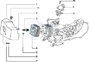 Free pptt 50 drawing Cylinder head - Cooling hood - Inlet and induction pipe