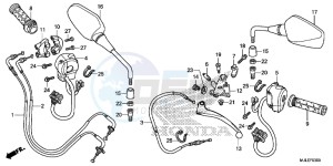 NC750SE NC750S Continue » Europe Direct - (ED) drawing HANDLE LEVER/ SWITCH/ CABLE (NC750S/ SA)