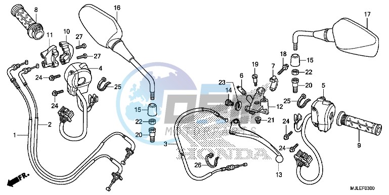 HANDLE LEVER/ SWITCH/ CABLE (NC750S/ SA)