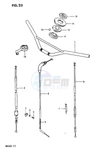 RM250 1999 drawing HANDLEBAR