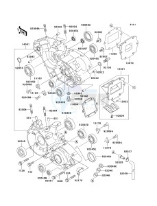 KX 125 L (L4) drawing CRANKCASE