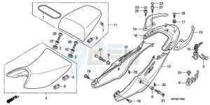 CBF600NA9 Europe Direct - (ED / ABS) drawing SEAT/SEAT COWL