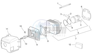 Sonic 50 Air drawing Cilinder head