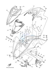 YFM700R YFM700RSE RAPTOR 700 SPECIAL EDITION (1VSE 1VSF) drawing FRONT FENDER