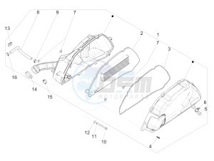 MEDLEY 125 4T IE ABS E3, E4 (APAC) drawing Air filter