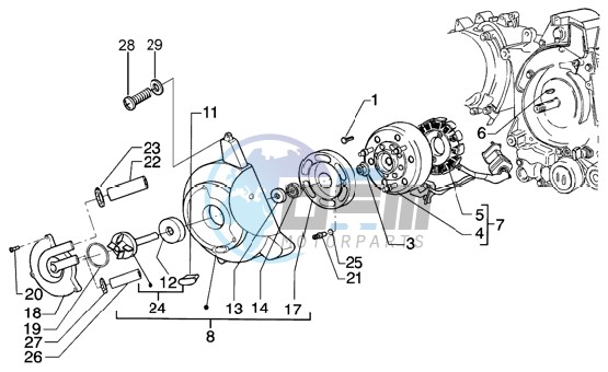 Flywheel magneto