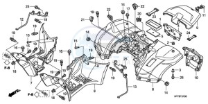 TRX420FPA9 Australia - (U) drawing REAR FENDER