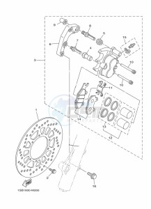 XTZ125E XTZ125 (1SBM) drawing FRONT BRAKE CALIPER