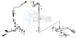 CBR600RRA Australia - (U) drawing BRAKE PEDAL/CHANGE PEDAL