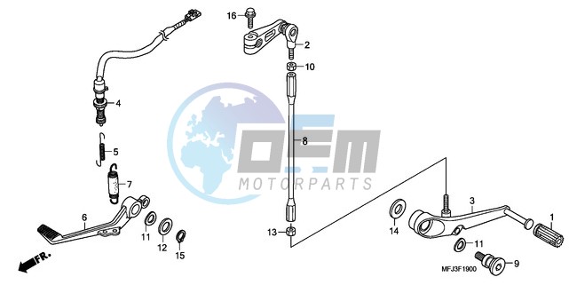 BRAKE PEDAL/CHANGE PEDAL