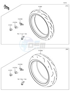 NINJA ZX-10R ZX1000SJFA XX (EU ME A(FRICA) drawing Tires