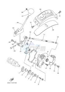 YFM700FWAD YFM70GPSG GRIZZLY 700 EPS SPECIAL EDITION (B313) drawing SHIFT SHAFT