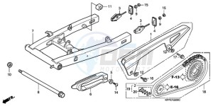 CBR125RW9 Germany - (G / WH) drawing SWINGARM